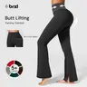 BRXL Women's 30" No Front Seam High Waist Tummy Control Mini Flare Leggings - Soft, Stretchy Activewear with Pockets for Gym Workout Apparel, Athleisure Wear, Womens Fitness, Workout Outfit Inspo, Sportswear #sohochi #backtoschool