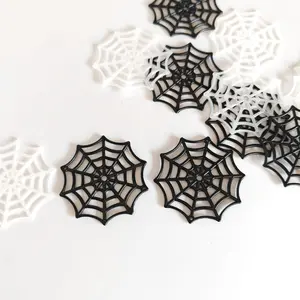 12/24/48pcs Halloween Spider Web Decoration Set, Party Horror Props, Realistic Spider Web Kit, Glow-In-The-Dark Mix Colors