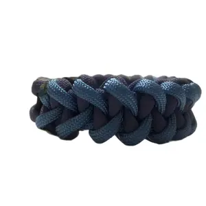 Paracord 7 1/2” Blue/Purple Shark Jaw Bracelet for Everyday Wear with Durable Cord