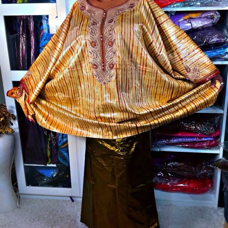 Royal Amber Striped Boubou