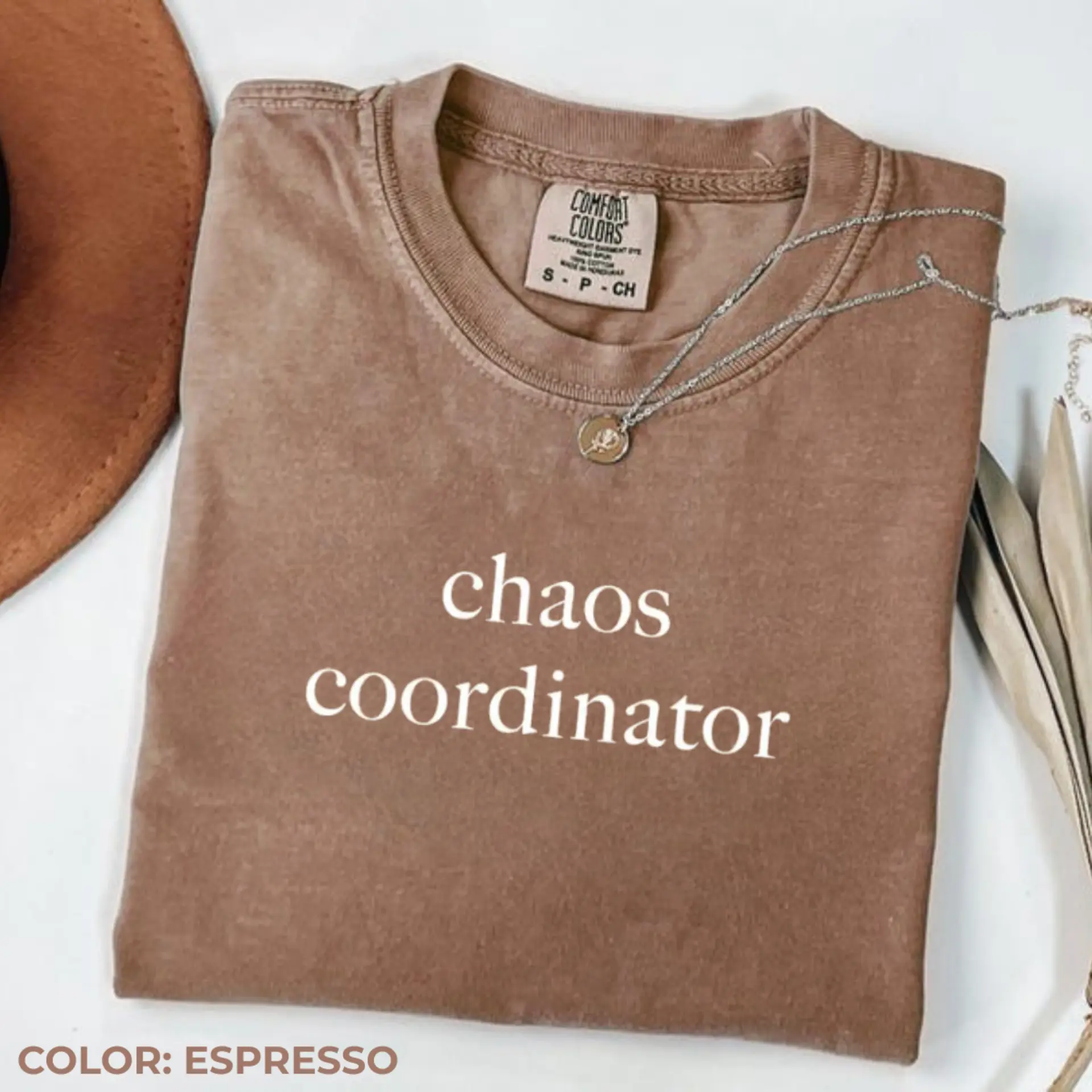 Comfort Colors Chaos Coordinator Shirt - Funny Mom T-Shirt, Toddler Tamer, Tiny Human Herder, Sarcastic Teacher Tee