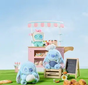 【Holiday Gift】Disney Stitch Food Party Collection: Adorable Chef Stitch Plush Doll - Cuddly Seated Figure Holding Steamed Buns, Perfect Gift for Her & Cute Decor, Holiday & Holiday Haul