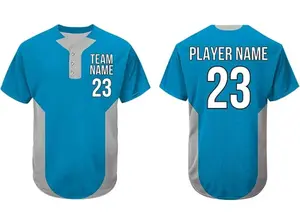 SGS SPORTS GEAR SWAG Custom Baseball Jersey, Personalized Short Sleeve & Sleeveless Jerseys with Name/Number, Jerseys Set for Men, Women, Youth, and Kids, Blue - Gray