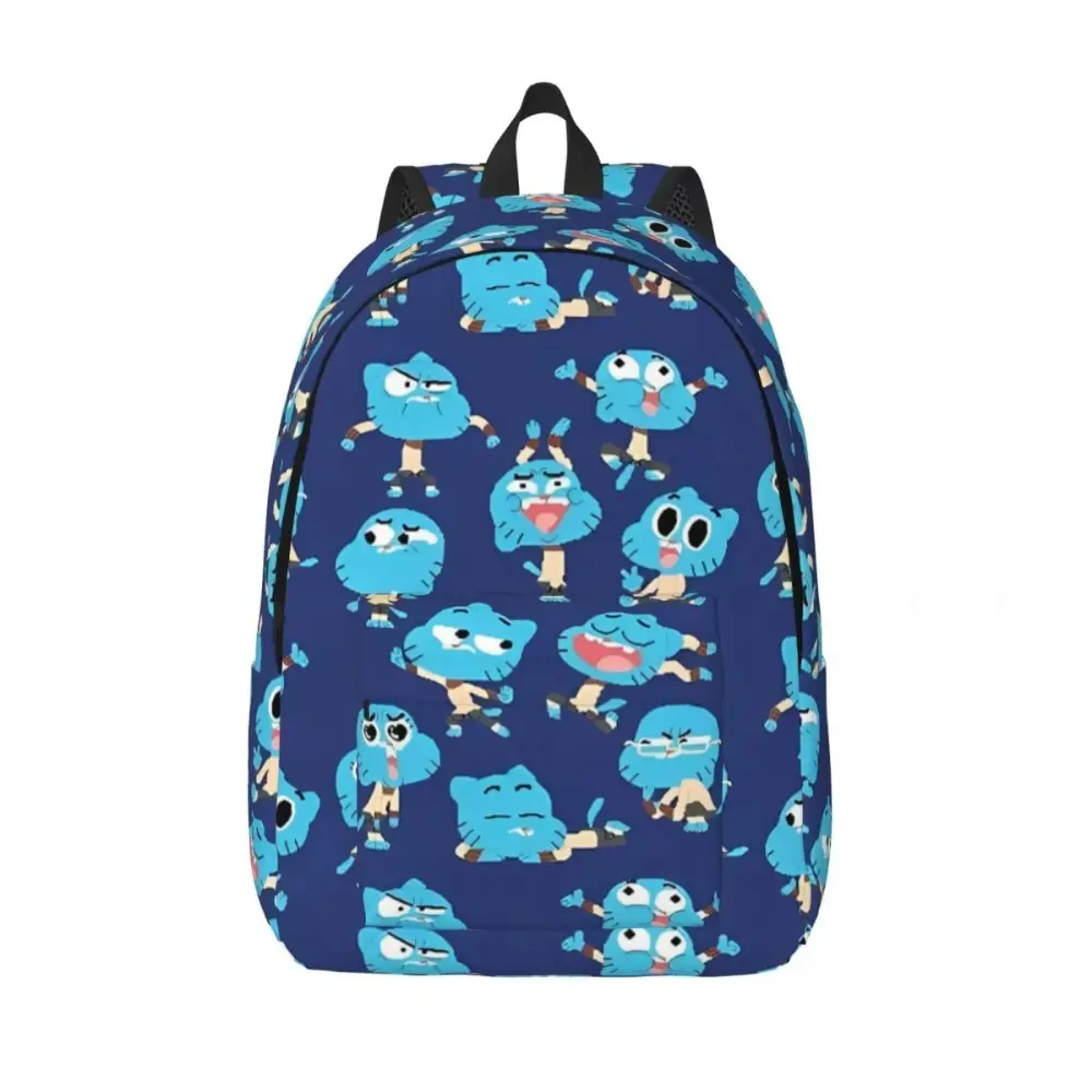 Gumball Pixel Art Pattern Backpack for Men Women Student Hiking Daypack Comedy Amazing World Of Gumball Laptop Canvas Bags