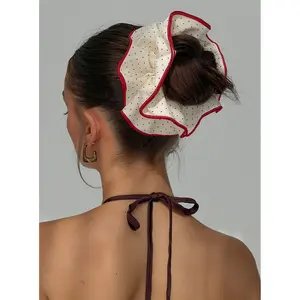 Dovie Frill Scrunchie Red / White Polka Dot
