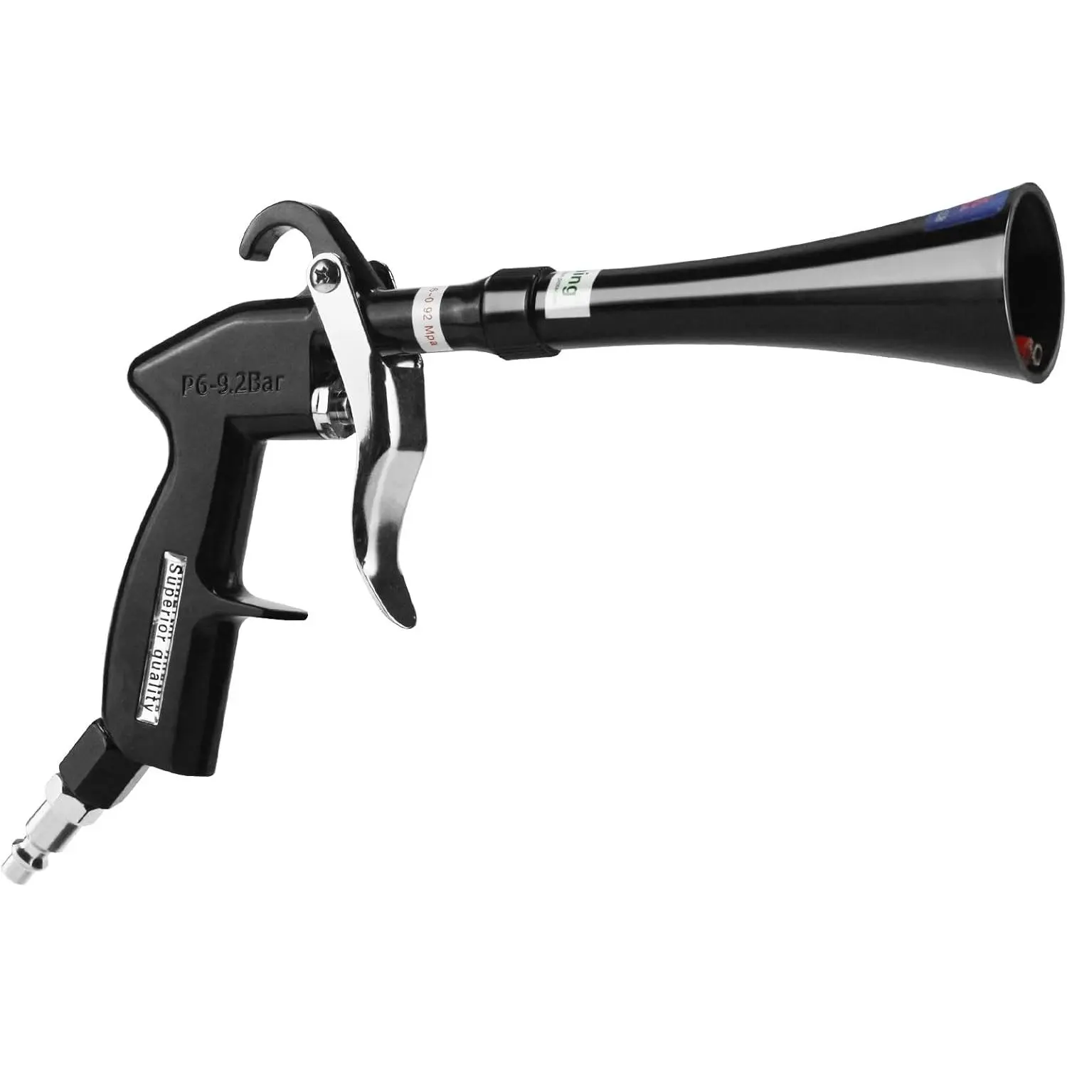 Tornado Dry Cleaning  with Brass Adjustable Air Flow Nozzle,Air Blower  Quickly Blasts Dirt and Dust from Surface Works with Air Compressor Black