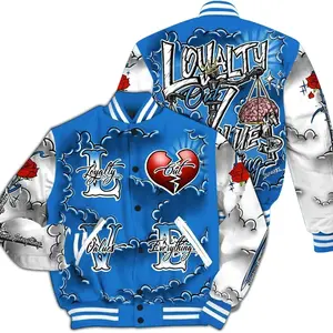 Varsity Jacket To Match Blueberry 12s - Loyalty Wins Everything All Over Print WZA