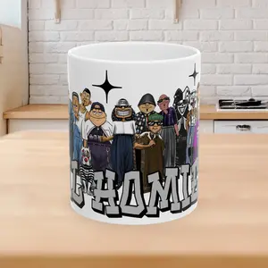Lil homies, Homies Mugs, 90s style Chicano mugs, cholo, Chicana cups, chola style, vato, lowrider, street, custom mugs, 90s style gifts Classic Drinkware Retro Stylish Ceramic Drink