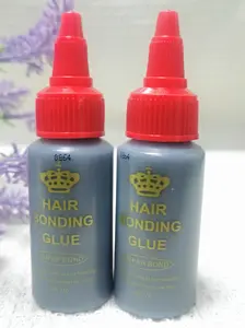 Professional Hair Glue 2 Bottles 1 Ounce (30ML) Strong Hold Non-Dropping Wig Extension Styling, All Seasons Use