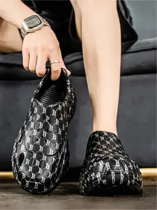 Unisex Full Print Durable Clogs: All-Conditions Light Style, Durable EVA Material, Anti-Slip Traction, Breathable Holes. Ideal for rainy days/daily walks. Non Slip Mules