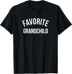 100% Cotton Favorite Grandchild Funny Spoiled Grandchildren Grandson T-Shirt Vintage Casual Tshirt