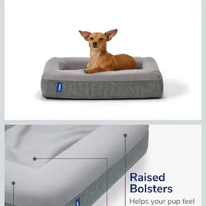 Casper Dog Mattress with Raised Bolsters for Comfortable Sleep and Support large