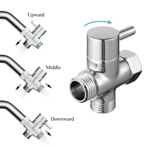 3-Way G1/2 Shower Diverter, Easy Install Design, Perfect for Modern Bathrooms & Showers