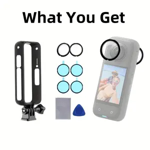 Insta360 X3 VR Protection Kit, Full-Coverage 3-In-1 Bundle, Accessories, Photography Camera Accessories, Frame, Lens Films, Blue Lens Protectors, Spudger for Insta360 X3 Action Camera