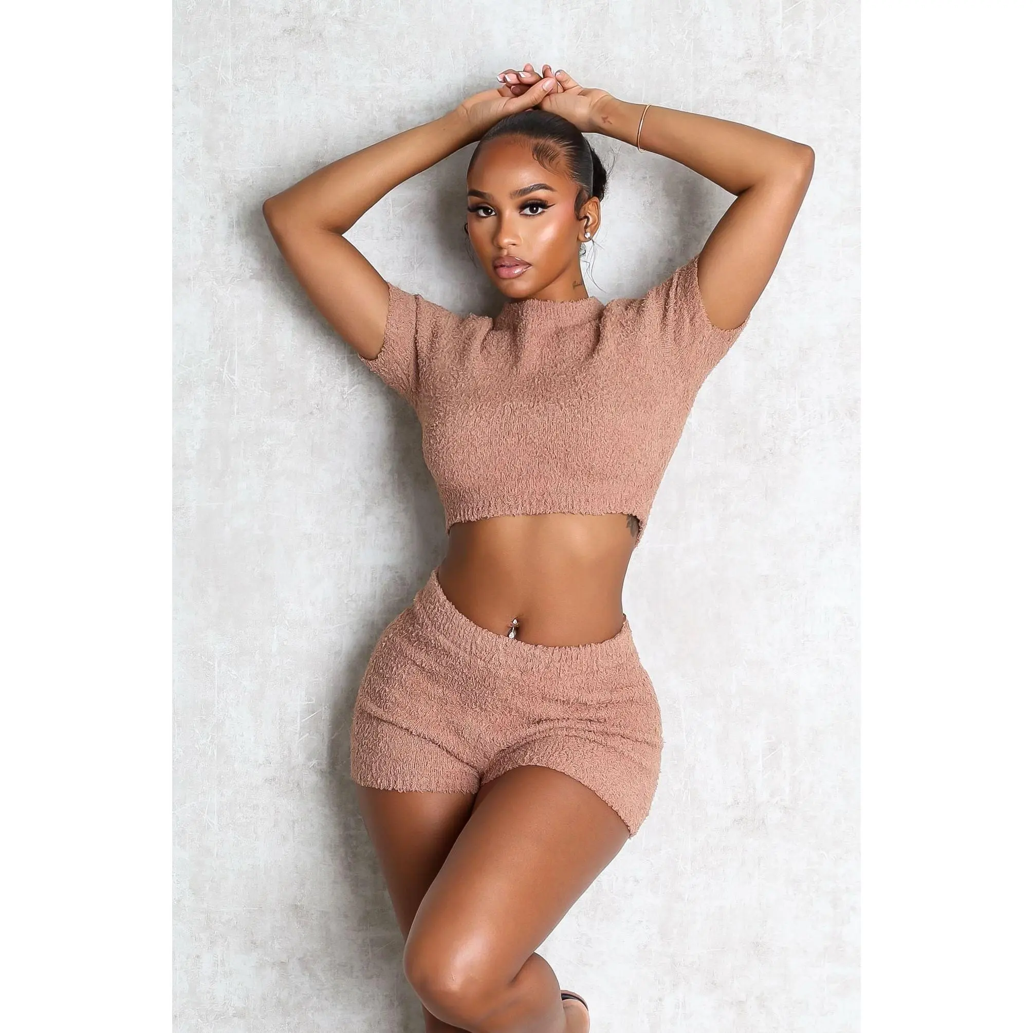 Toasty Fuzzy Top & Shorts SET