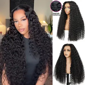 Reshine Water Wave 13x6 HD Lace Front Wigs For Black Women Natural Black Cheap Curly Hair Wigs 180% Density#TikTokShopBacktoSchool