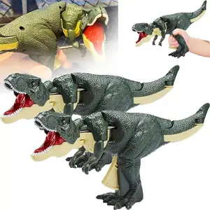Trigger Dinosaur Toys The T-Rex Bite Fury Funny Press Dinosaur Novelty Toy Tyrannosaurus Rex Dominion Dinosaur Toy Rocking Dinosaur Toy Funny Dinosaur Gun Fun Interactive Dinosaur Grabber Toy for Ages 4 and Up