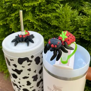 Spider Straw Toppers and Charms for Stanley Tumbers & 9.5mm Straws with Durable PLA Design - Stylish, Beverage