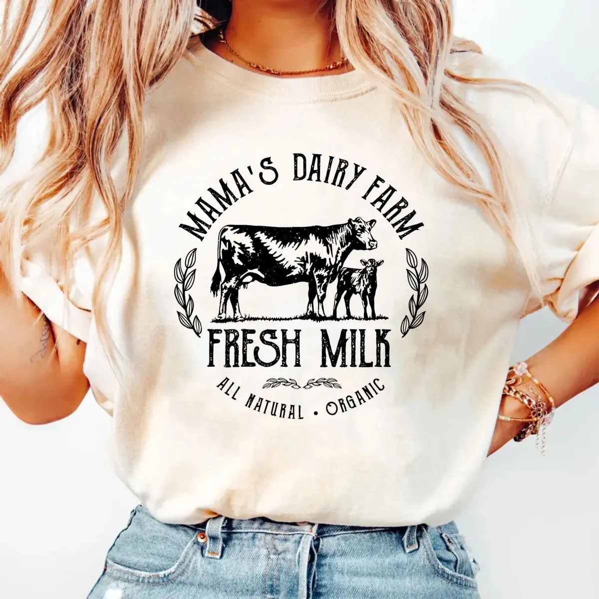 Mamas Dairy Farm Breastfeeding Friendly T Shirt For Nursing Or Pumping, Acid Wash Nursing Friendly Tee, Breastfeeding Clothing, Mama Shirt