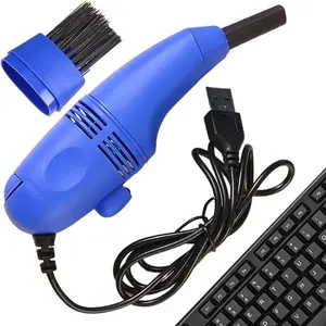 USB Mini Keyboard Vacuum Cleaner, Keyboard Cleaning Tool, Portable Desktop Handheld Dust Collector with USB Charging Cable, Brush Head, Ideal for Laptop Gaps