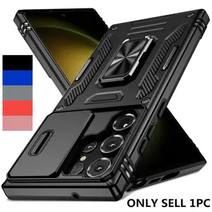 Shockproof Phone Case with metallic Bracket, Anti-fall Phone Protective Cover, Phone Accessories Compatible with Samsung S25 Ultra S25 Plus S24 Ultra S24 Plus, Casing, Protection
