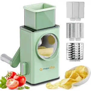 Versatile Rotary Cheese Grater & Vegetable Slicer - Perfect for Fruits, Cookies, Oreos, Nuts & More - Effortless Cutting & Grating for Your Kitchen Needs!