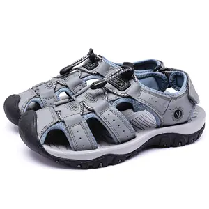 Unisex Closed Toe Hiking Water Sandals, Non Slip Quick Dry Outdoor Athletic Trekking Sandals With Adjustable Bungee Lace, Breathable Sport Sandals For Hiking Beach Camping Walking