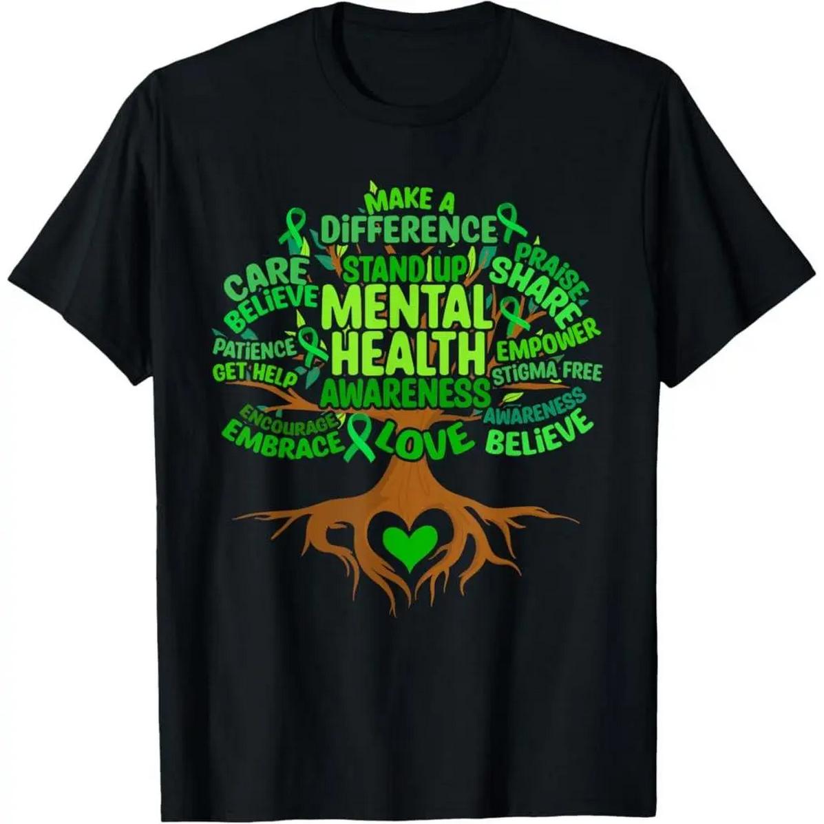 Mental Health Awareness Tree T-Shirt Ultra Comfy Tee