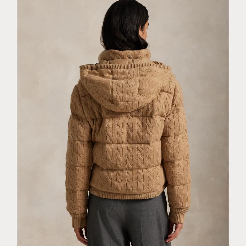 Polo Ralph Lauren - Cable-Knit Wool-Cashmere Puffer Jacket
