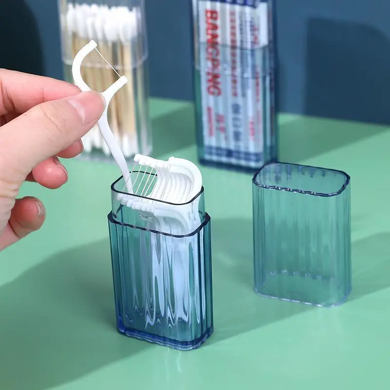 1Pc Portable Travel Transparent Storage Box Toothpick Cotton Swab Band-aid Mini Organizer Classification Finishing Box Container