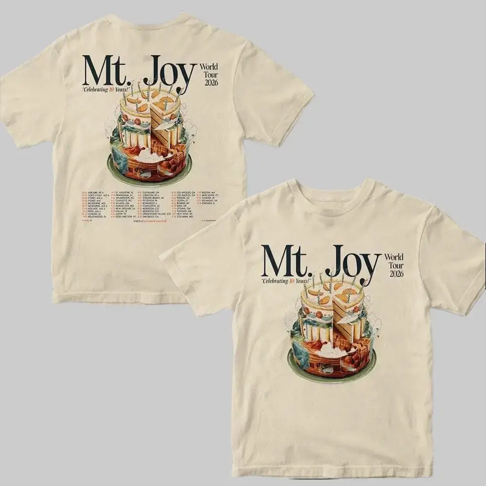 Mt Joy Celebrating 10 Years World Tour 2026 North America City Dates Two Sided T-Shirt/Hoodie