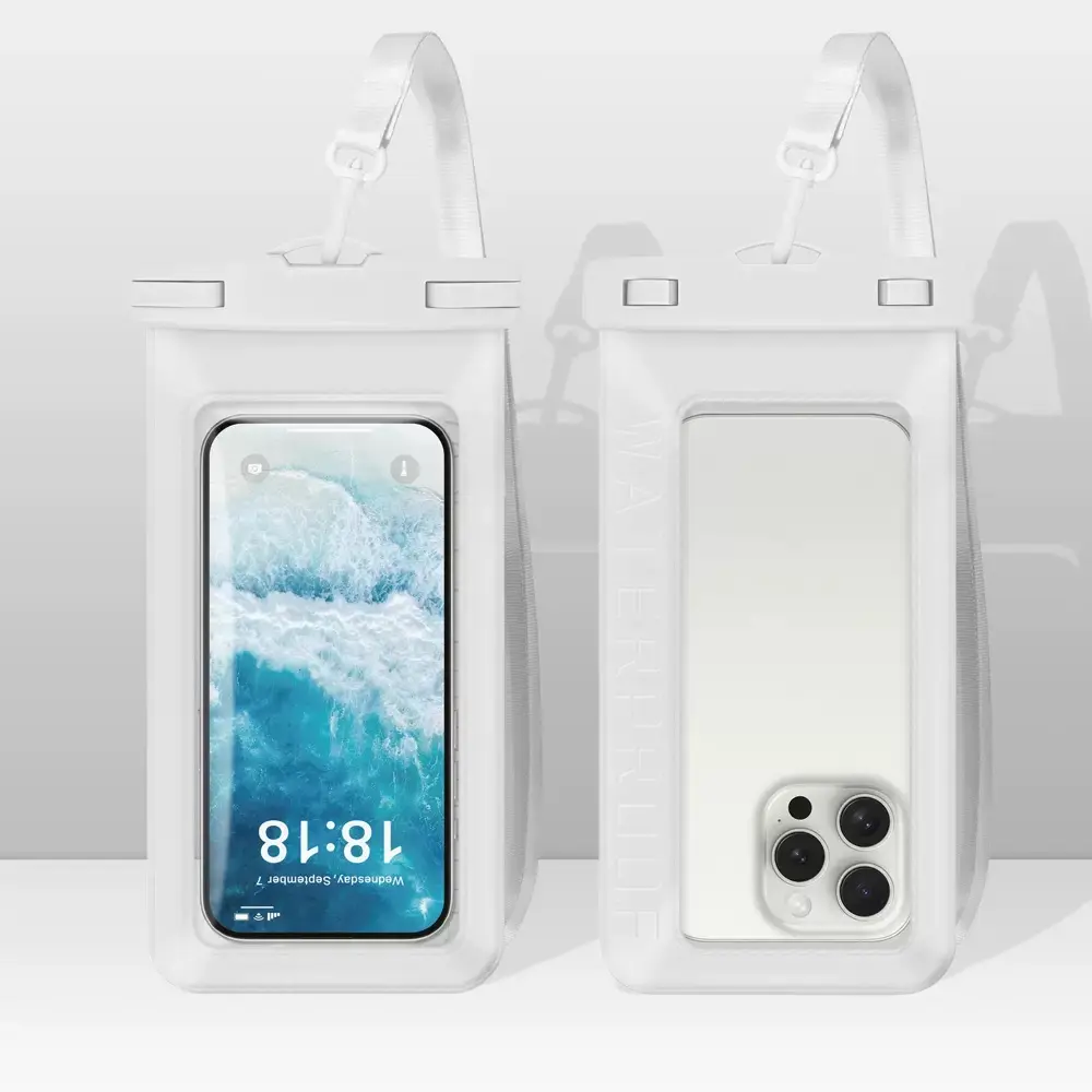 Waterproof Phone Pouch, Waterproof Phone Case for iPhone 17 16 15 14 13 Pro Max XS Samsung, IPX8 3D Cellphone Dry Bag Beach Essentials