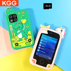 KGG Mini Phone for Boys Girls, MP3 Music Player, Toy Phone for Student English Words Learning Machine, Early Education Toy Phone with Puzzle Games Music Play Video Recording