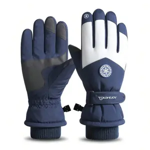 2025 New Waterproof Ski Gloves Winter Touch Screen Snow Glove Fleece Lined Warm Thermal Gloves For Snowboard Skiing Running Cycl