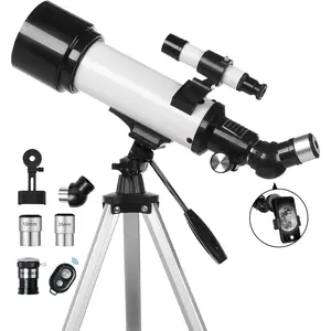 Telescope 70mm Aperture 500mm - for  & Adults Astronomical refracting Portable Telescopes AZ Mount Fully Multi-Coated Optics, with Tripod Phone Adapter,  Remote, Carrying Bag Black