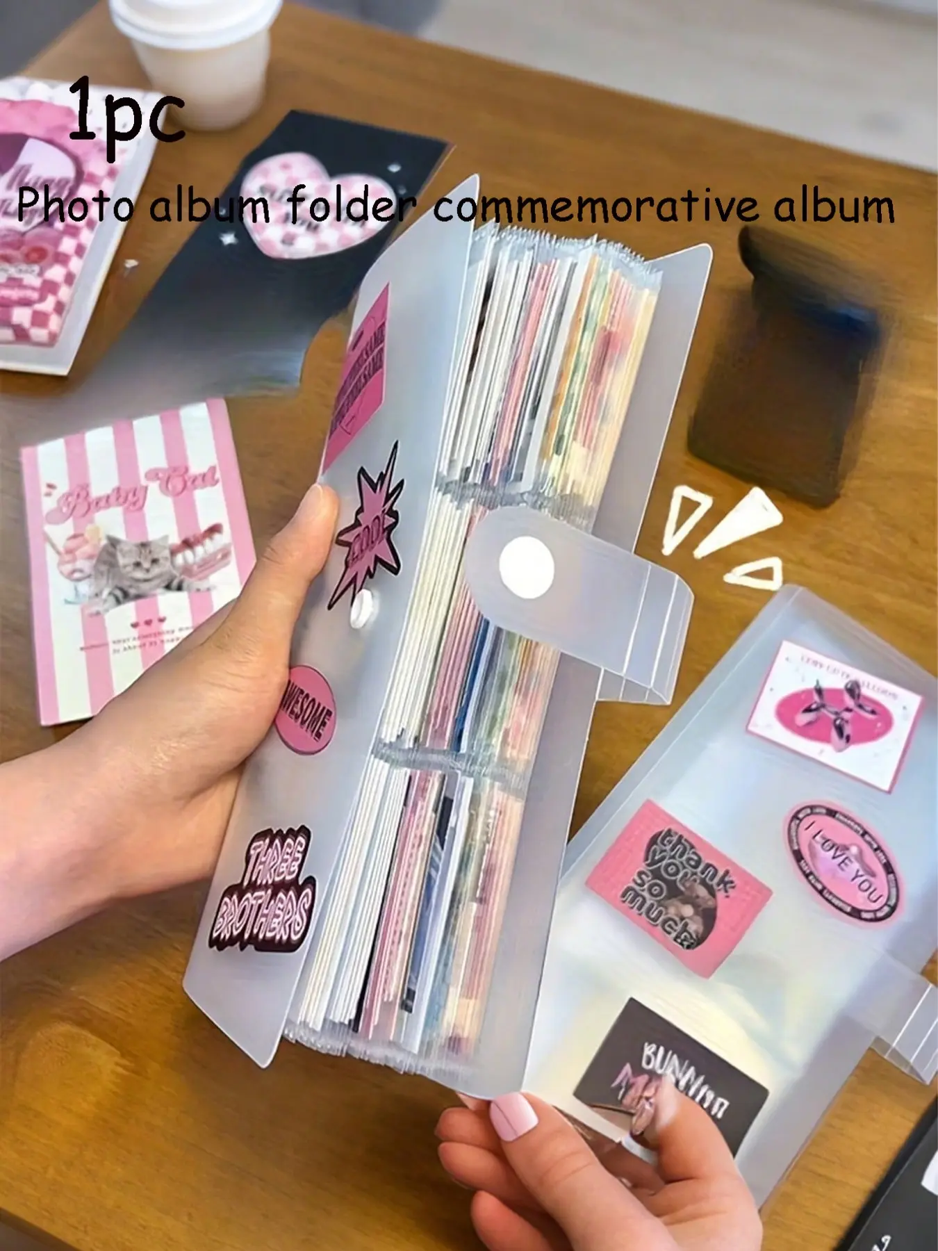 Large Capacity Photo Album, Picture Album, Holds 84 Photos, Durable Portable Memory Book, Photo Storage, Ideal for Postcards and Movie Tickets, Perfect Travel Album, Photo Organizer, Transparent Plastic Rectangle, Multi-Use Holiday Gift