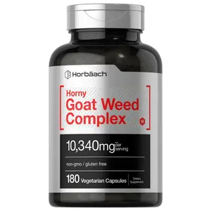 Horbäach Horny Goat Weed Complex 10,340 mg - 180 Capsules - Vegetarian, Non-GMO, and Gluten Free Formula