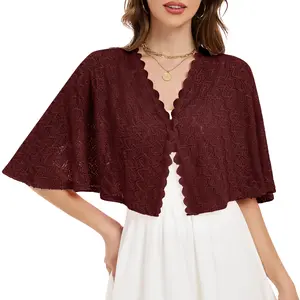 Wedtrend Women's Floral Lace Shawl Wraps Shrug for Evening Dress Wedding Cape Bolero Flapper Cover Up