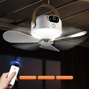 Wireless LED Remote Control Small Ceiling Fan Lamp USB Charging Dormitory Wind Large Bed Mini Fan Home Use