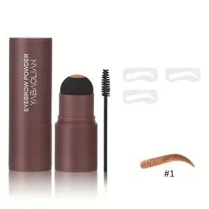 【Valentine's Day】YaBolian 4-Color Eyebrow Tint Stick Includes 3 Eyebrow Stencil Styles | Waterproof & Sweatproof, Long-Lasting Wear | Effortlessly Achieve Foggy Wild Eyebrows