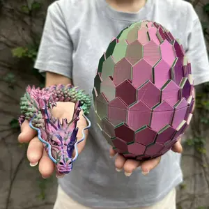 3D Printed Dragon Egg Set, Cool Colorful Desktop Decoration, Perfect Holiday Gift, Office Display, Car Decor Accessories, Ornaments, Collectible Figurines