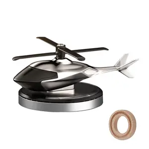 Car air freshener, helicopter solar-powered rotating aromatherapy diffuser, aviation aluminum alloy diffuser, car and home interior trim accessories diffuser