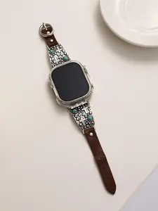 Vintage Style Watch Band, Fashionable Watch Band for Women & Men, Trendy All-match & Exquisite Watch Band for Birthday Gift, Fashionable Watch Accessories, Pu Leather Strap, Versatile Strap