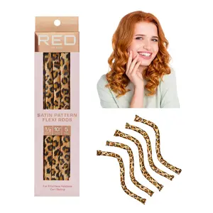 RED by KISS Animal Print Heatless Curling Silky Satin Flexi Rods