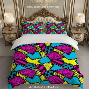 JIT Three-Piece Set, Soft Bedding Sets, Nightmare Sally Dress Printed Duvet Cover Set 100% Polyester All-Season Suitable Soft and Comfortable Machine Washable Halloween Bedroom Decoration Set Includes 1 Duvet Cover + 2 Pillowcases