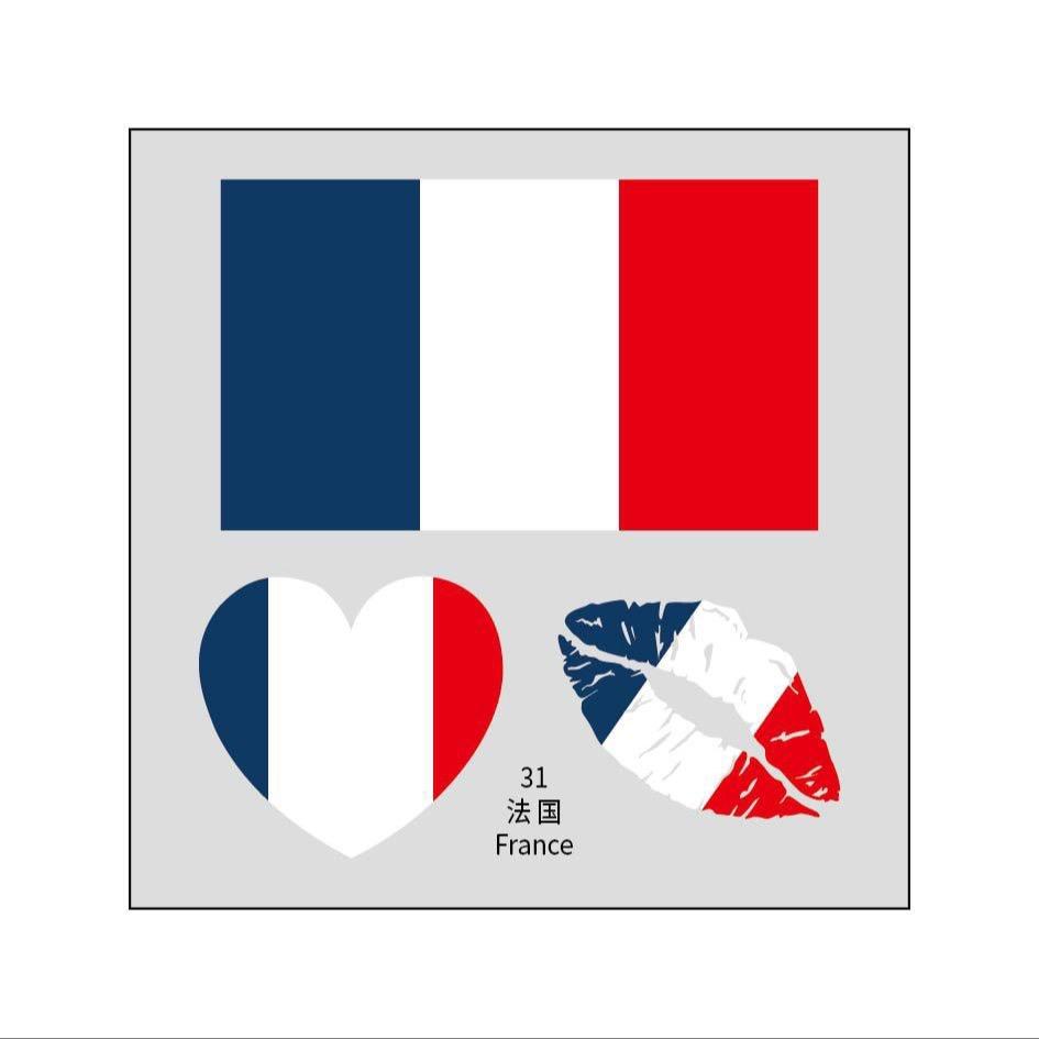 World Cup Football Face Stickers Temporary Tattoos Waterproof Country Flag Decals for Sports Fans Watch Party Game Day Celebration Festival Event Supplies 48PCS