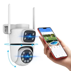 2.4G/5G Dual Band WiFi Smart Security Camera Wireless Outdoor, 5MP Dual Lens PTZ Surveillance Cameras with Auto Motion Tracking, Motion Detection Camera, Night Vision Camera