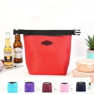 1pc 10.82IN Portable Lunch Bag, Durable Lunch Bag, Waterproof Insulation Bag, Picnic Lunch Box Storage Bag, Bento Bag, Lunch Cooler Bag, For Teenagers And Workers At School, Canteen, Camping, Picnic, Beach, Home Kitchen Supplies