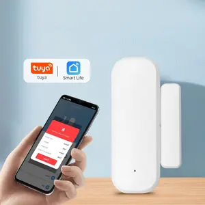 Tuya WiFi Door Sensor: Wireless Security Alarm, Compatible with Alexa, Google Home, Siri - Smart Door Sensor for Home Business Security (1 Pack)