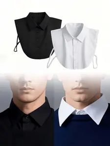 Solid Color Multi-Color Shirt Collar Fake Necklace, Simple Low Neck Sweater Collar, Suitable for Men and Women Under 180 Lbs